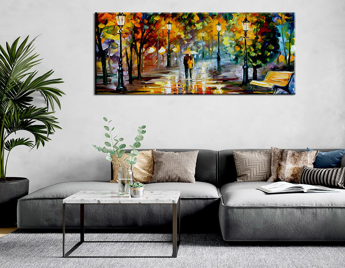 Lựa chọn màu sắc bức tranh phù hợp không gian phòng khách